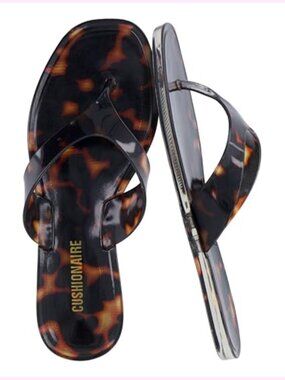 Jelly Square Toe Wide Strap Flip Flops - Lightweight Comfort Sandals